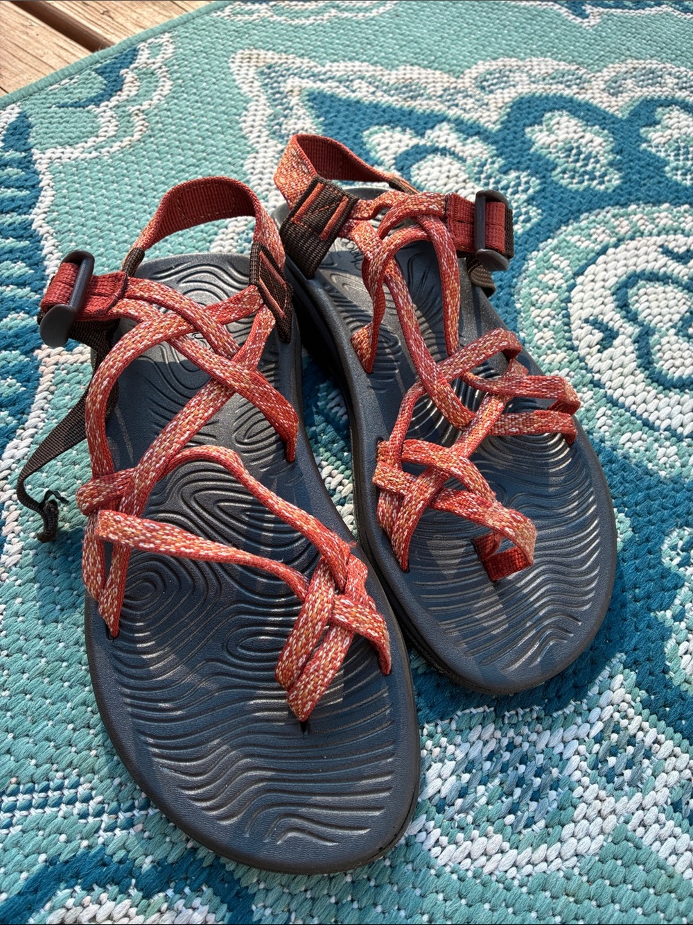 Women’s Chacos in Rust Red